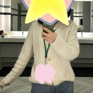 Aritzia white cardigan size M